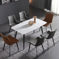 Rechthoek moderne stenen tafel standaard hoogte eettafel met 4 poten