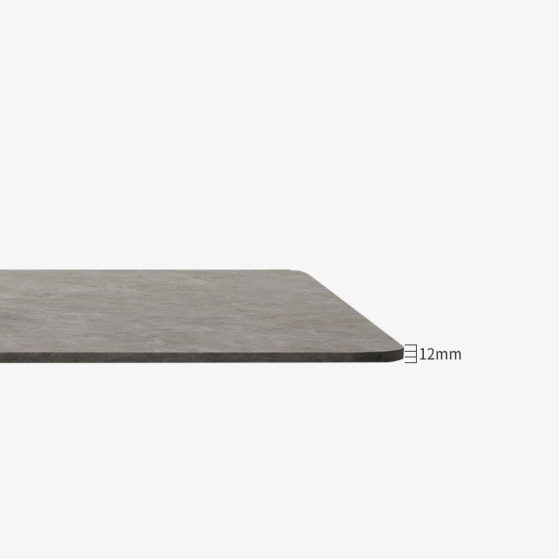 Rectangle Modern DiningTable Sintered Stone Top Ash Base Table with 4 Legs