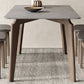 Rectangle Modern DiningTable Sintered Stone Top Ash Base Table with 4 Legs
