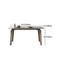 Rectangle Modern DiningTable Sintered Stone Top Ash Base Table with 4 Legs
