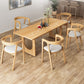 Mesa de comedor con base natural rectangular moderna de madera maciza de pino mesa de cocina para comedor
