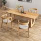 Mesa de comedor con base natural rectangular moderna de madera maciza de pino mesa de cocina para comedor