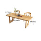 Mesa de comedor con base natural rectangular moderna de madera maciza de pino mesa de cocina para comedor