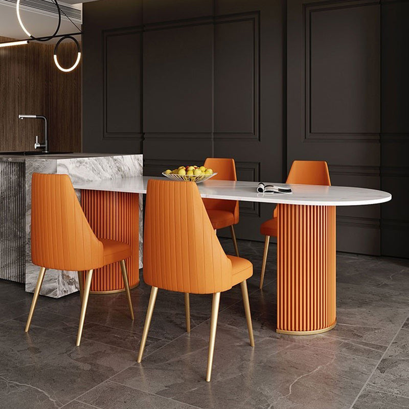 Mesa de comedor de forma gratuita Mesa de comedor moderno de piedra sinterizada