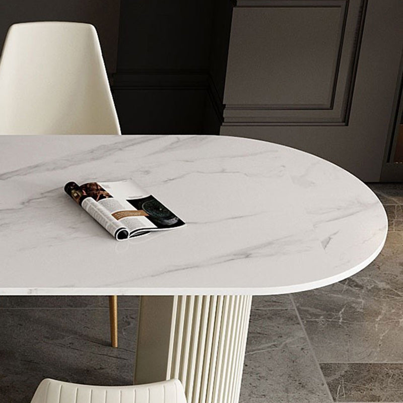 Mesa de comedor de forma gratuita Mesa de comedor moderno de piedra sinterizada