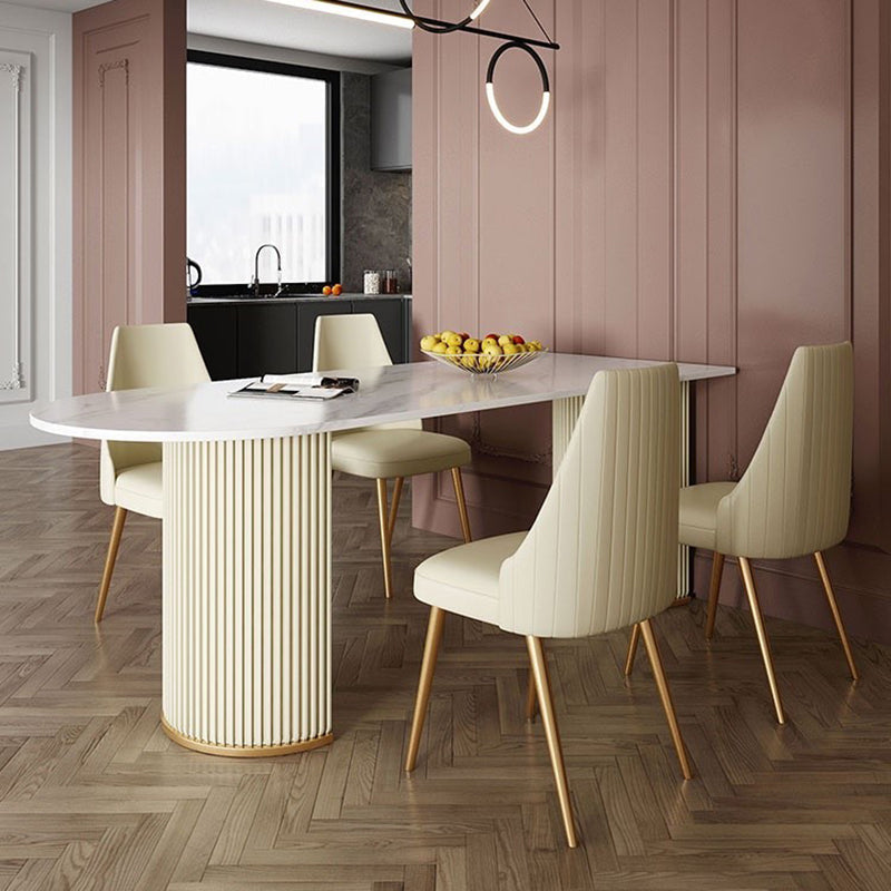 Mesa de comedor de forma gratuita Mesa de comedor moderno de piedra sinterizada