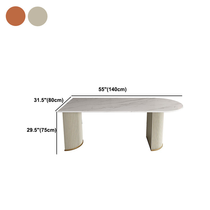 Mesa de comedor de forma gratuita Mesa de comedor moderno de piedra sinterizada