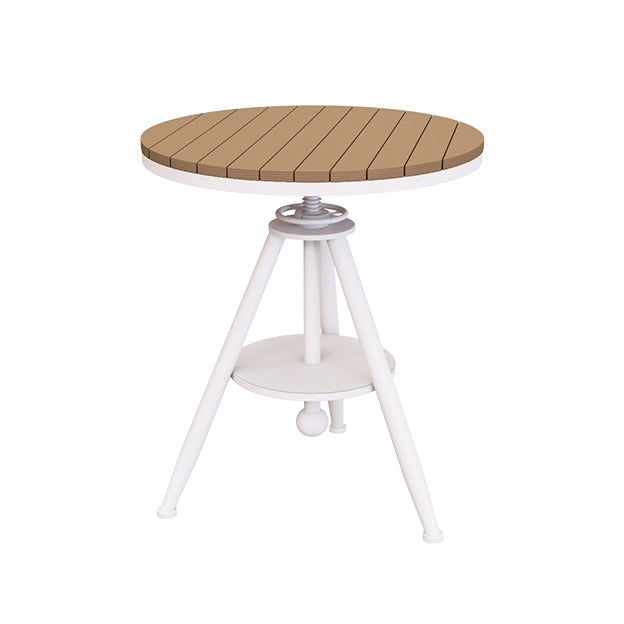 Tavolo da pranzo rotondo moderno in metallo tavolo da pranzo in altezza regolabile casual