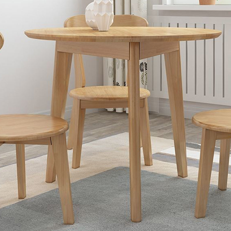 Modern Brown in Pine Dinning Table Round Dining Table for Kitchen 31.5"L x 31.5"W x 29.5"H Without Chairs Clearhalo 'Dining Tables & Seating' 'Dining Tables' 'dining_table' 'furn' 'furn_dining_table' 'Furniture' 'Kitchen & Dining Furniture' 5716491