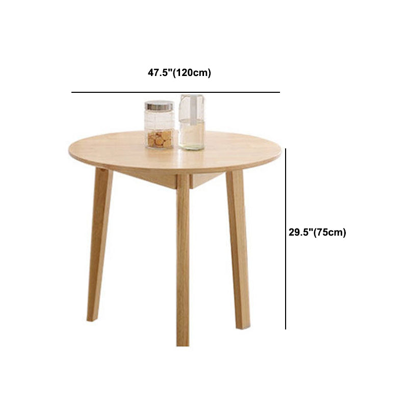 Modern Brown in Pine Dinning Table Round Dining Table for Kitchen Clearhalo 'Dining Tables & Seating' 'Dining Tables' 'dining_table' 'furn' 'furn_dining_table' 'Furniture' 'Kitchen & Dining Furniture' 5716501