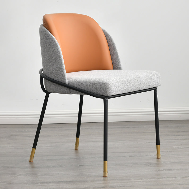 Noordse stijl gestoffeerde armloze eetkamerstoelen stoere rugstoel