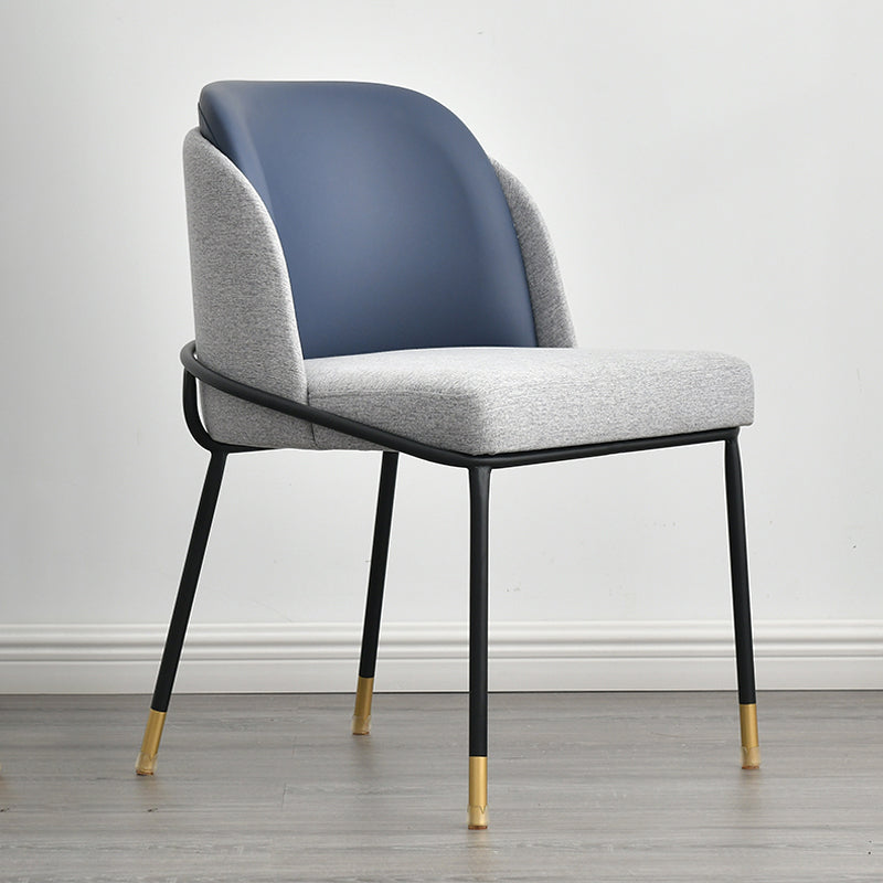 Noordse stijl gestoffeerde armloze eetkamerstoelen stoere rugstoel