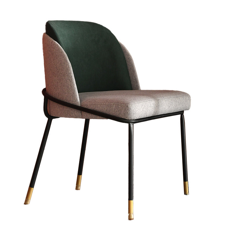 Noordse stijl gestoffeerde armloze eetkamerstoelen stoere rugstoel