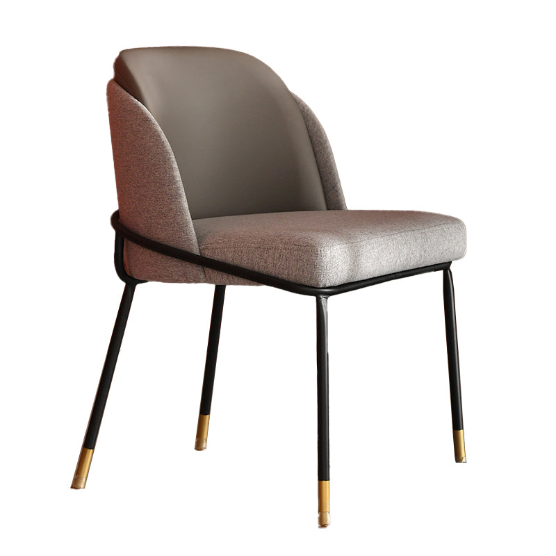 Noordse stijl gestoffeerde armloze eetkamerstoelen stoere rugstoel