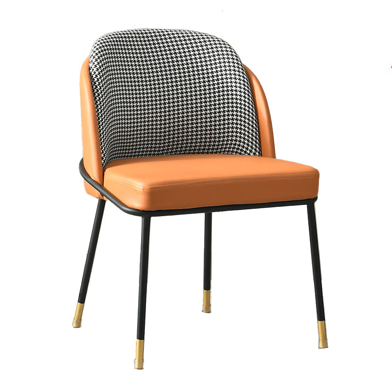 Noordse stijl gestoffeerde armloze eetkamerstoelen stoere rugstoel