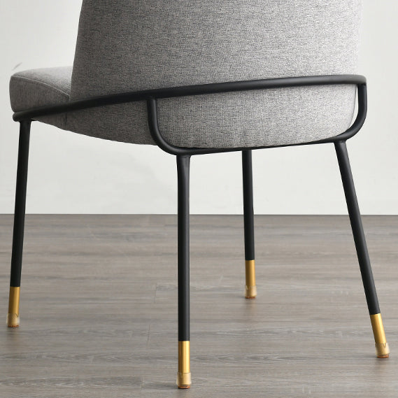 Noordse stijl gestoffeerde armloze eetkamerstoelen stoere rugstoel