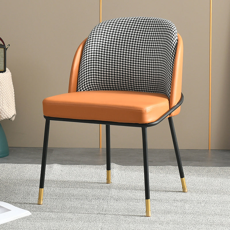 Noordse stijl gestoffeerde armloze eetkamerstoelen stoere rugstoel