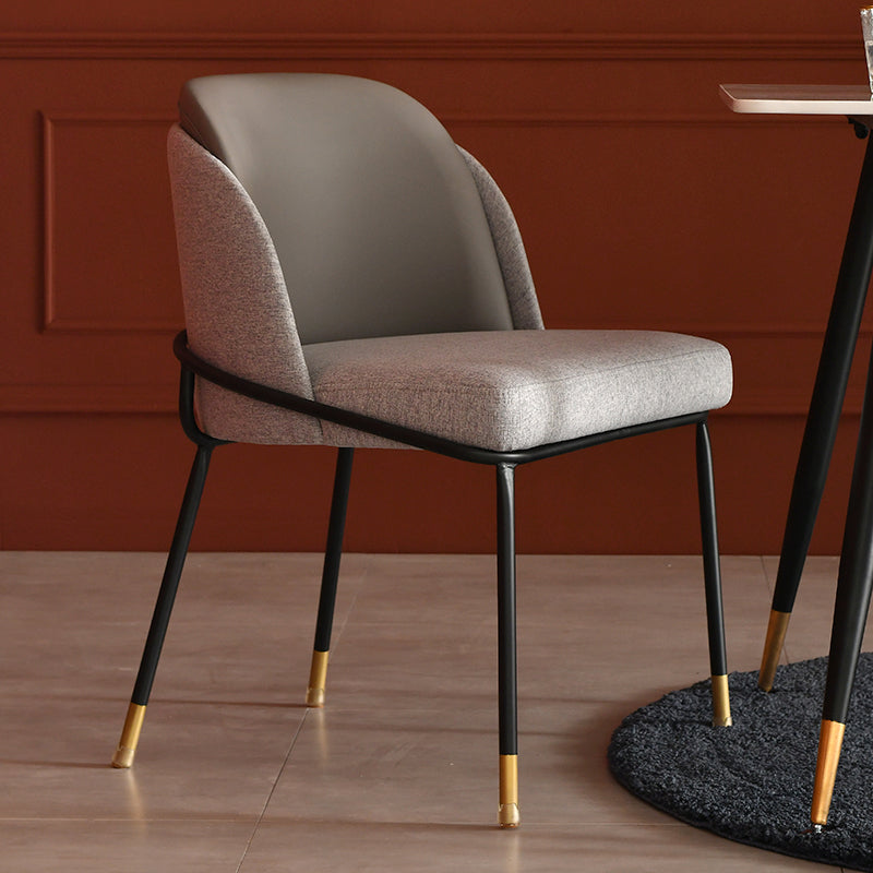 Noordse stijl gestoffeerde armloze eetkamerstoelen stoere rugstoel