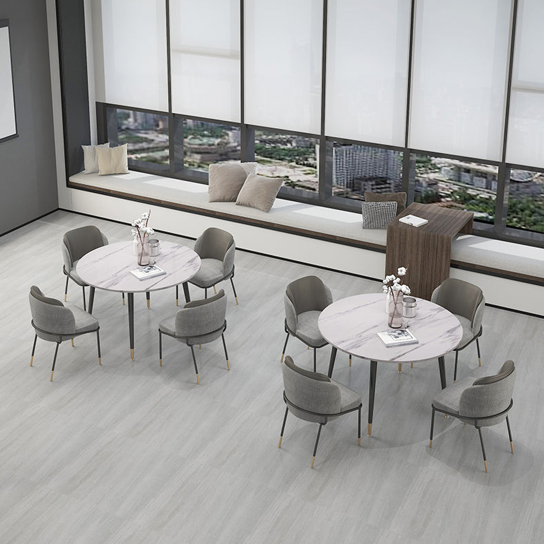 Noordse stijl gestoffeerde armloze eetkamerstoelen stoere rugstoel