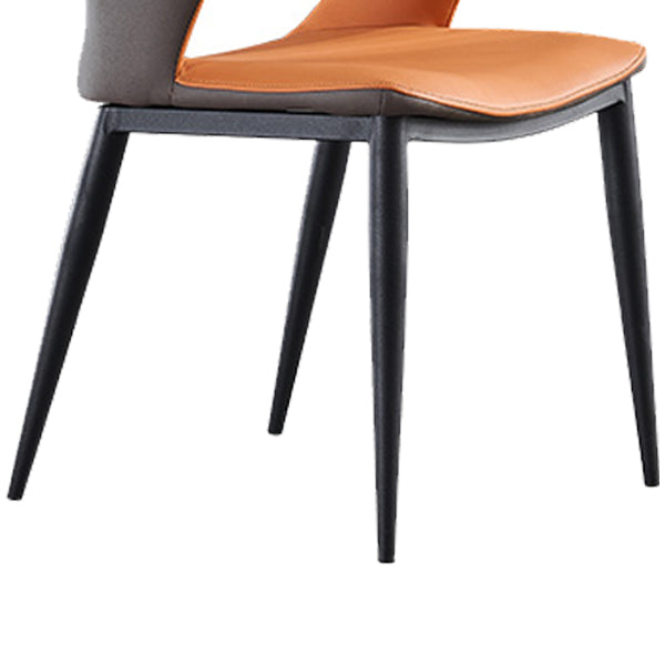 Sedie da cucina in stile contemporaneo braccio da pranzo sedia posteriore aperta con gambe metalliche