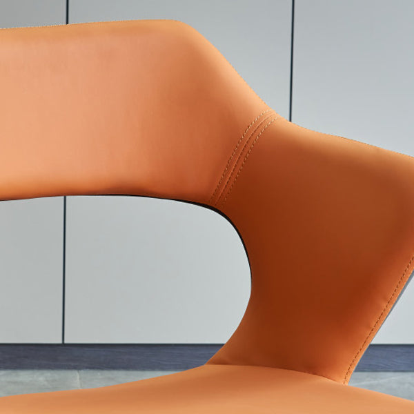 Sedie da cucina in stile contemporaneo braccio da pranzo sedia posteriore aperta con gambe metalliche