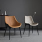 Contemporary Faux Leather Dining Chair Metal Dining Arm Chairs for Home Use Clearhalo 'Dining Chairs' 'Dining Tables & Seating' 'dining_chair' 'furn' 'furn_dining_chair' 'Furniture' 'Kitchen & Dining Furniture' 5716578