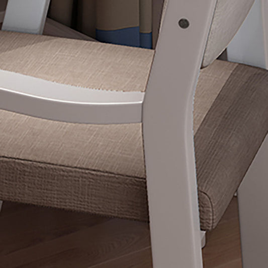 Contemporary Style Kitchen Chair Dining Arm Side Chair with Wooden Legs