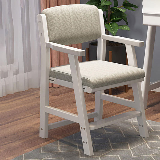 Contemporary Style Kitchen Chair Dining Arm Side Chairs with Wooden Legs