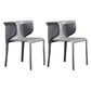 Contemporary Leather Dining Chair Arm Wingback Side Chair for Home Use Dark Gray 2 Piece Set Clearhalo 'Dining Chairs' 'Dining Tables & Seating' 'dining_chair' 'furn' 'furn_dining_chair' 'Furniture' 'Kitchen & Dining Furniture' 5716626