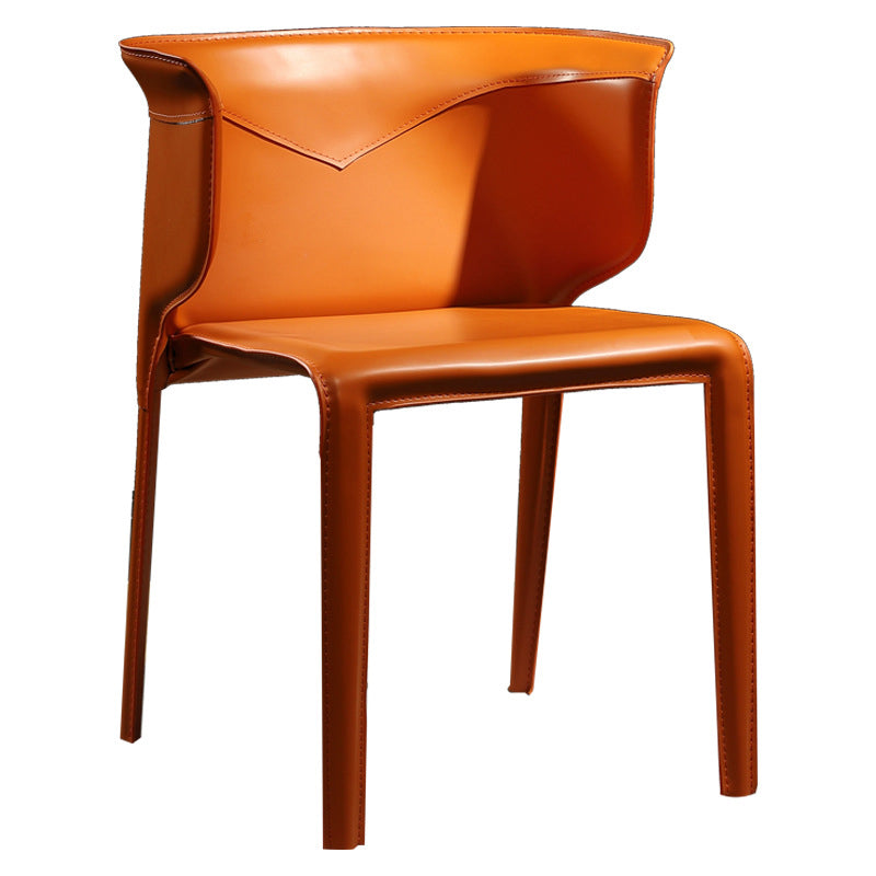 Contemporary Leather Dining Chair Arm Wingback Side Chair for Home Use Clearhalo 'Dining Chairs' 'Dining Tables & Seating' 'dining_chair' 'furn' 'furn_dining_chair' 'Furniture' 'Kitchen & Dining Furniture' 5716632