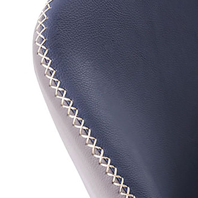 Industrial Wingback Armless Dining Chair Faux Leather Dining Chair for Kitchen