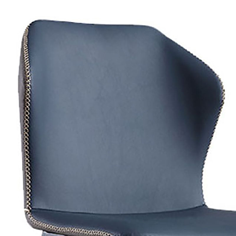 Industrial Wingback Armless Dining Chair Faux Leather Dining Chair for Kitchen