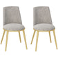 Glam Velvet Armless Dining Chairs Metal Dining Chair for Home Use