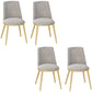 Glam Velvet Armless Dining Chairs Metal Dining Chair for Home Use