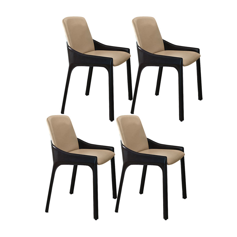 Contemporary Metal Dining Chair Upholstered Dining Side Chair for Restaurant Use