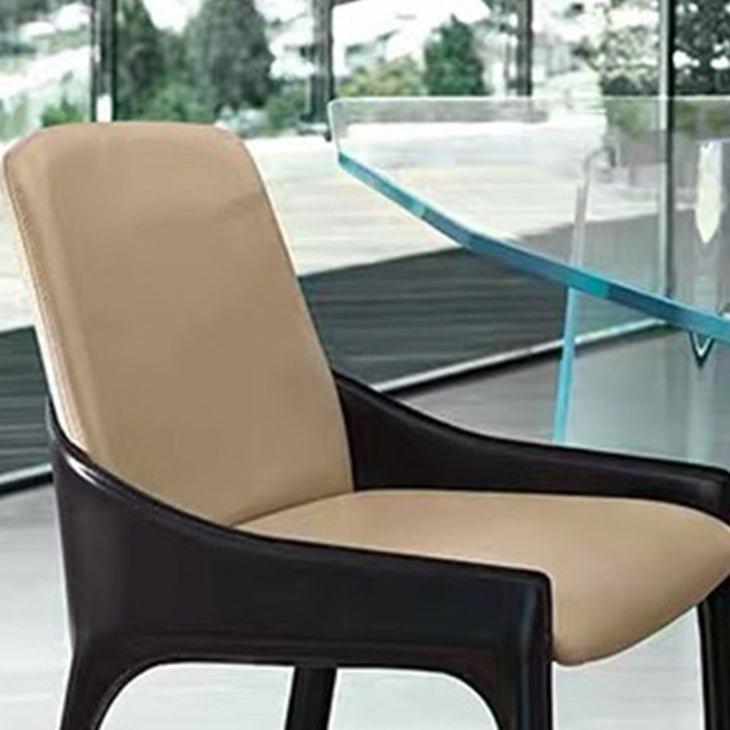 Contemporary Metal Dining Chair Upholstered Dining Side Chair for Restaurant Use