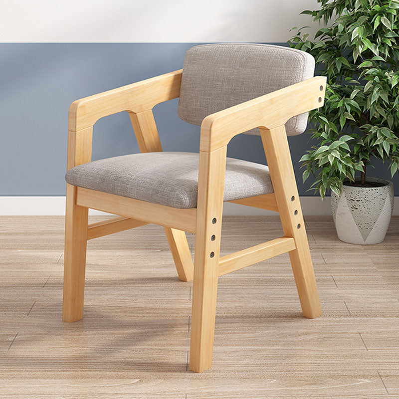 Contemporary Kitchen Chairs Dining Arm Side Chair with Wooden Legs Clearhalo 'Dining Chairs' 'Dining Tables & Seating' 'dining_chair' 'furn' 'furn_dining_chair' 'Furniture' 'Kitchen & Dining Furniture' 5716751