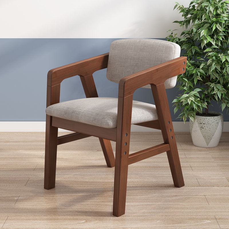 Contemporary Kitchen Chairs Dining Arm Side Chair with Wooden Legs Clearhalo 'Dining Chairs' 'Dining Tables & Seating' 'dining_chair' 'furn' 'furn_dining_chair' 'Furniture' 'Kitchen & Dining Furniture' 5716754