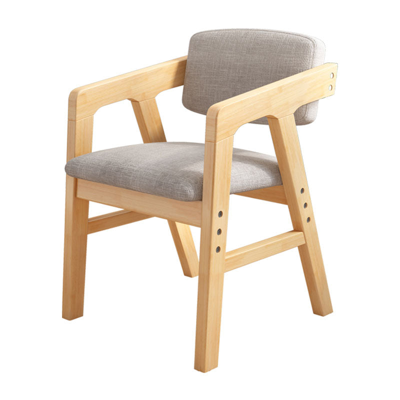 Contemporary Kitchen Chairs Dining Arm Side Chair with Wooden Legs Wood 1 Piece Clearhalo 'Dining Chairs' 'Dining Tables & Seating' 'dining_chair' 'furn' 'furn_dining_chair' 'Furniture' 'Kitchen & Dining Furniture' 5716755