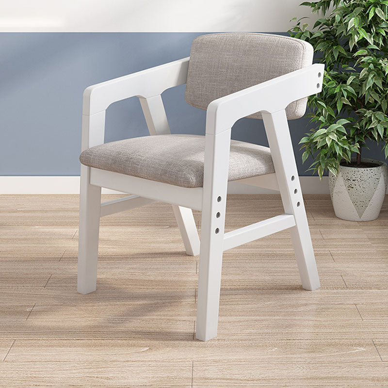 Contemporary Kitchen Chairs Dining Arm Side Chair with Wooden Legs Clearhalo 'Dining Chairs' 'Dining Tables & Seating' 'dining_chair' 'furn' 'furn_dining_chair' 'Furniture' 'Kitchen & Dining Furniture' 5716756
