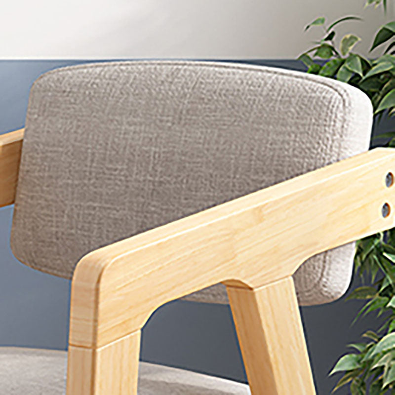 Contemporary Kitchen Chairs Dining Arm Side Chair with Wooden Legs Clearhalo 'Dining Chairs' 'Dining Tables & Seating' 'dining_chair' 'furn' 'furn_dining_chair' 'Furniture' 'Kitchen & Dining Furniture' 5716761