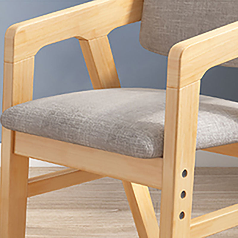 Contemporary Kitchen Chairs Dining Arm Side Chair with Wooden Legs Clearhalo 'Dining Chairs' 'Dining Tables & Seating' 'dining_chair' 'furn' 'furn_dining_chair' 'Furniture' 'Kitchen & Dining Furniture' 5716763