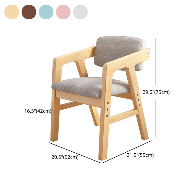 Contemporary Kitchen Chairs Dining Arm Side Chair with Wooden Legs Clearhalo 'Dining Chairs' 'Dining Tables & Seating' 'dining_chair' 'furn' 'furn_dining_chair' 'Furniture' 'Kitchen & Dining Furniture' 5716765