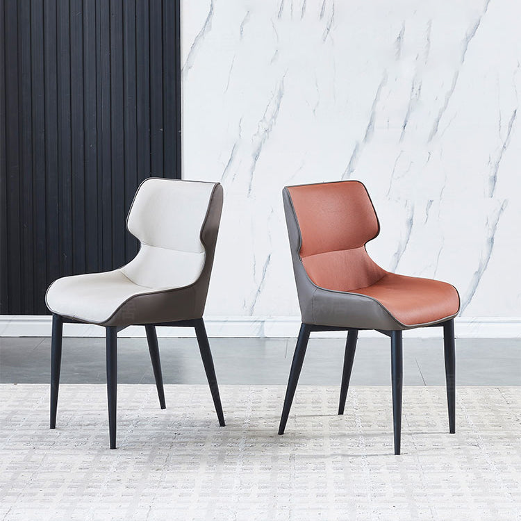 Contemporary Style Chair Dining Arm Wingback Side Chair with Metal Legs for Kitchen Clearhalo 'Dining Chairs' 'Dining Tables & Seating' 'dining_chair' 'furn' 'furn_dining_chair' 'Furniture' 'Kitchen & Dining Furniture' 5716785