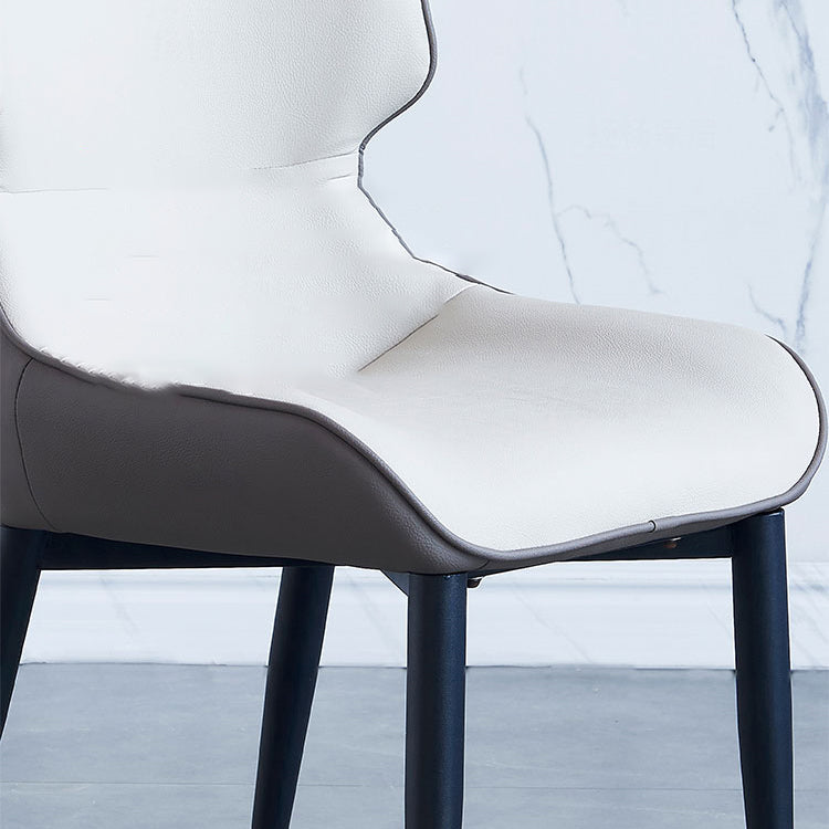 Contemporary Style Chair Dining Arm Wingback Side Chair with Metal Legs for Kitchen Clearhalo 'Dining Chairs' 'Dining Tables & Seating' 'dining_chair' 'furn' 'furn_dining_chair' 'Furniture' 'Kitchen & Dining Furniture' 5716794