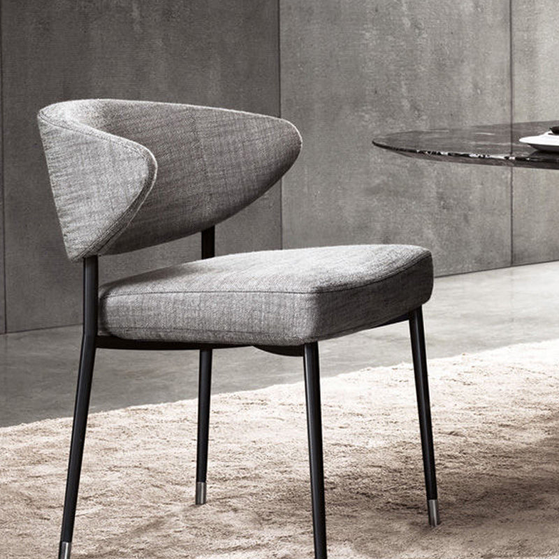 Hedendaagse stoelen Open rugliggende stoelen met metalen benen voor keuken