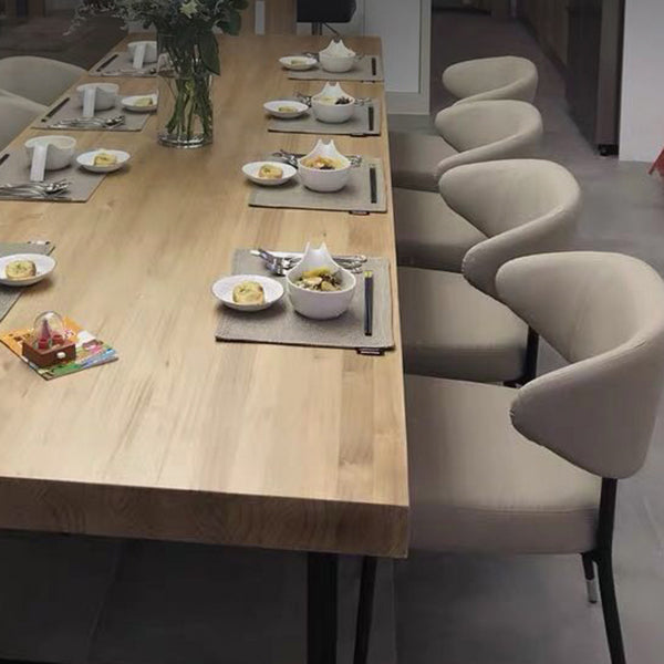 Hedendaagse stoelen Open rugliggende stoelen met metalen benen voor keuken