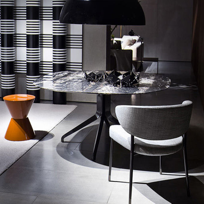 Hedendaagse stoelen Open rugliggende stoelen met metalen benen voor keuken