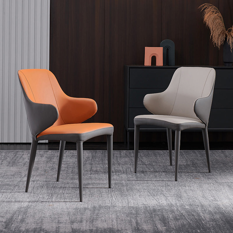 Contemporary Metal Dining Chair Upholstered Arm Chair for Restaurant Use Clearhalo 'Dining Chairs' 'Dining Tables & Seating' 'dining_chair' 'furn' 'furn_dining_chair' 'Furniture' 'Kitchen & Dining Furniture' 5716815