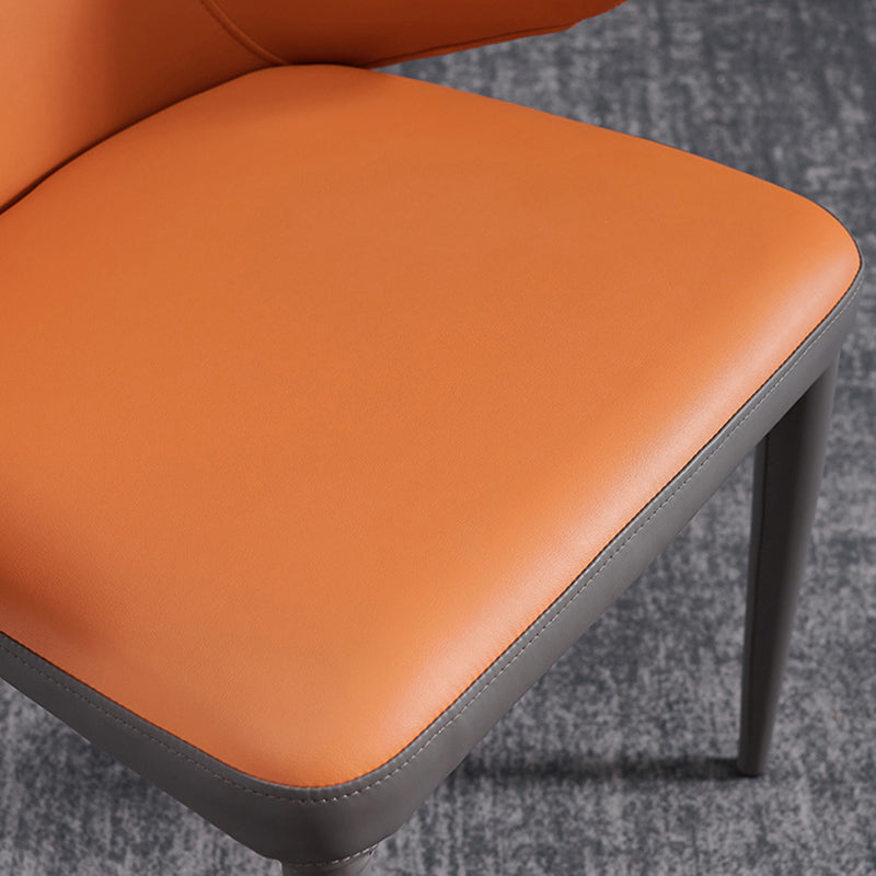 Contemporary Metal Dining Chair Upholstered Arm Chair for Restaurant Use Clearhalo 'Dining Chairs' 'Dining Tables & Seating' 'dining_chair' 'furn' 'furn_dining_chair' 'Furniture' 'Kitchen & Dining Furniture' 5716819